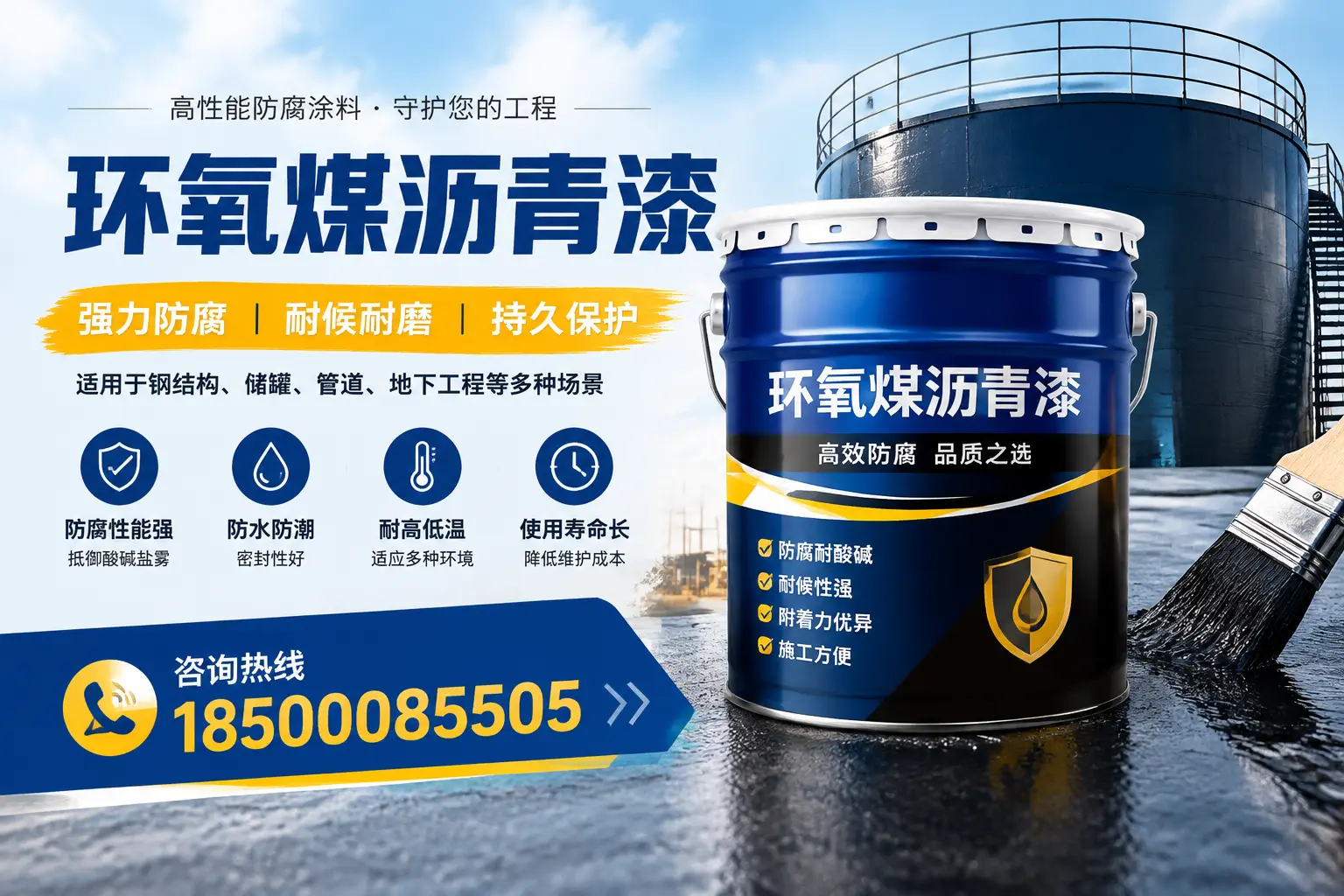 环氧煤沥青漆在工业中的应用，乌达企业的选择